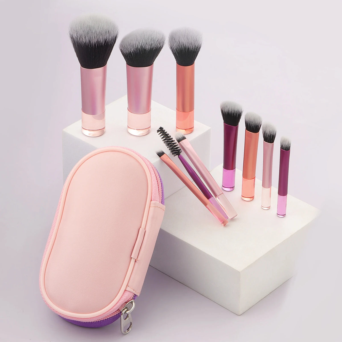 Makeup Brush Sets, 10pcs Plastic mini with bag - Zenflow Active