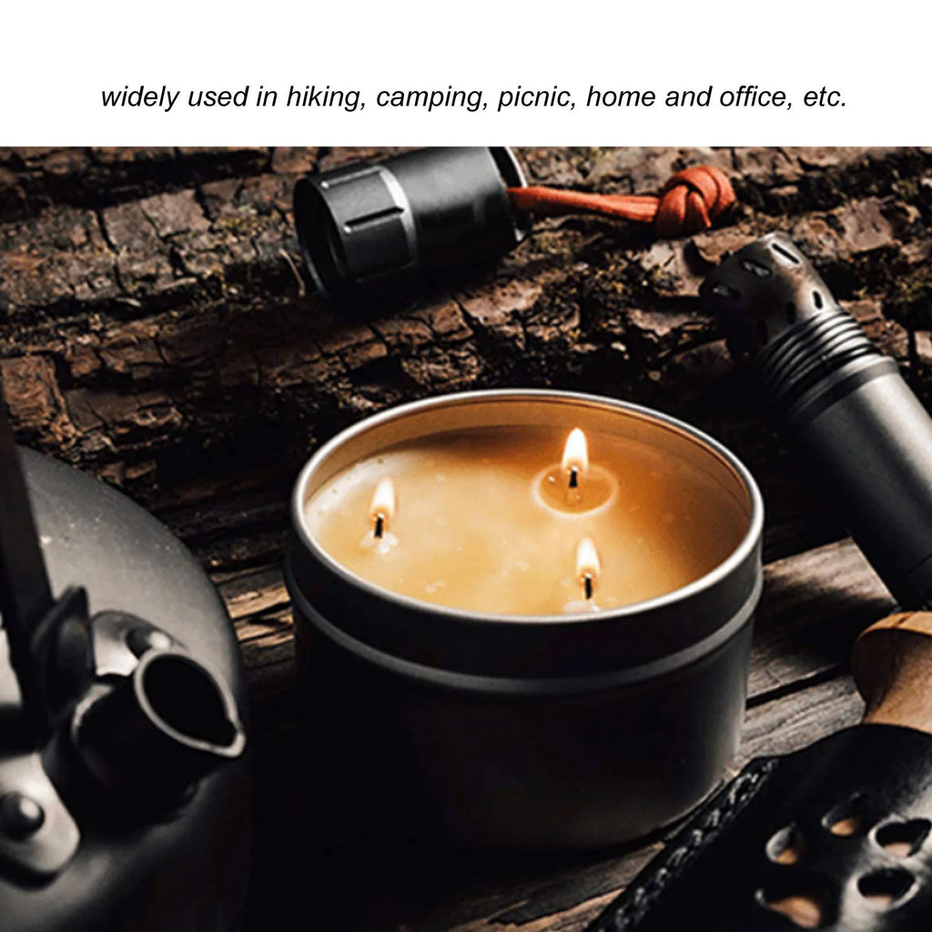 Survival Candle Widely Used Romantic Ambience Natural 36 Hours Burning Long Lasting Candles 3 Wicks For Home Outdoor Camping - Zenflow Active