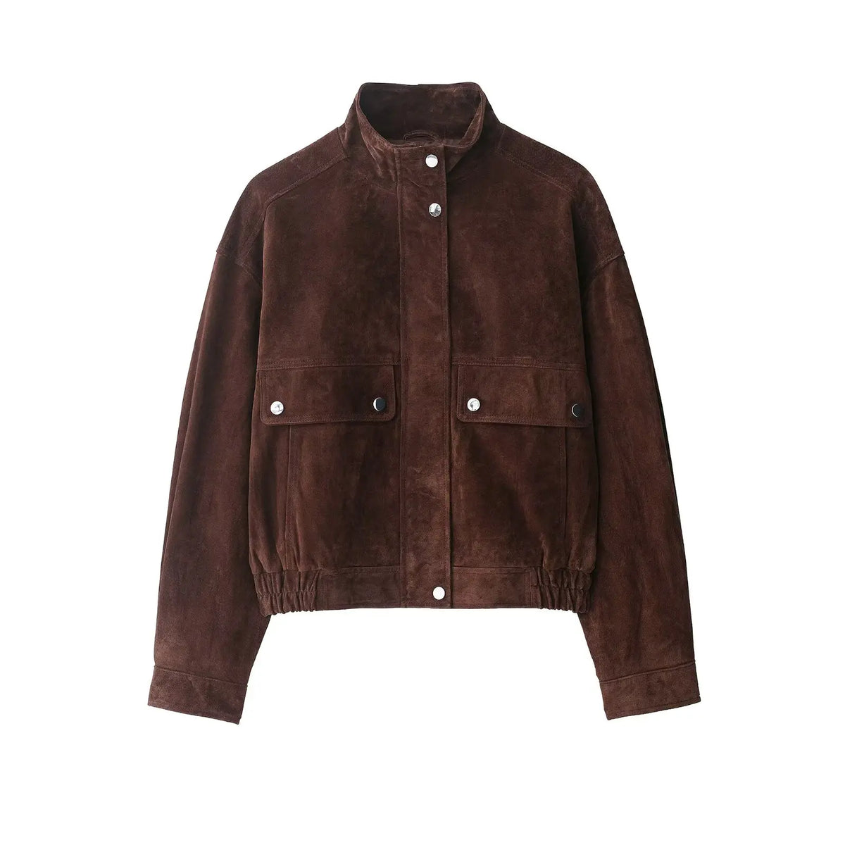 Women’s Brown Zip-Front Turtleneck Jacket Zenflow Active