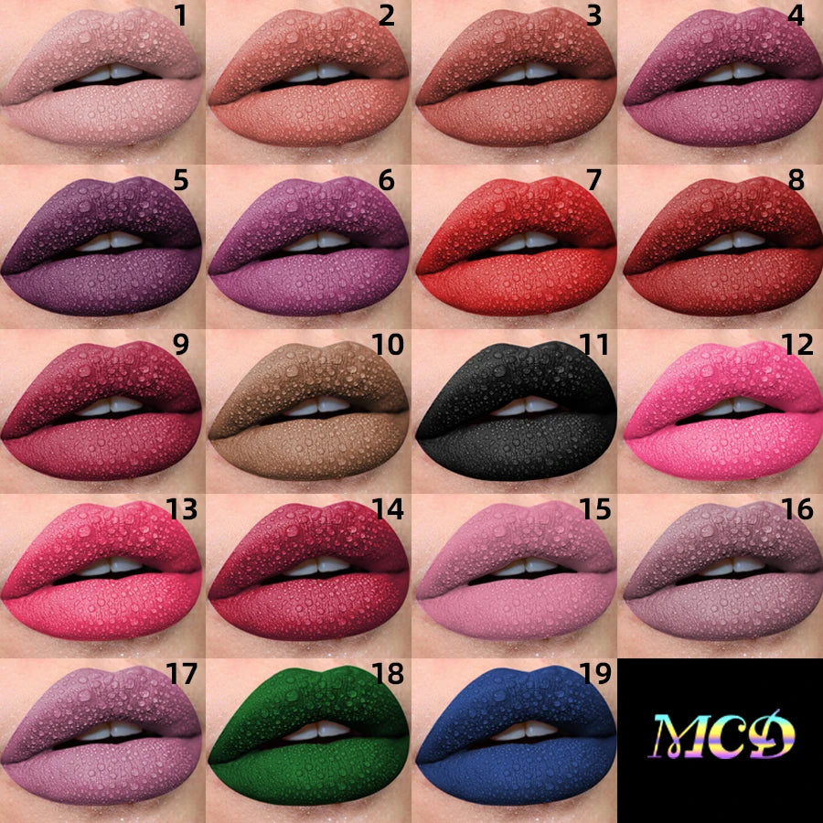 19 colors Matte Lip Gloss
