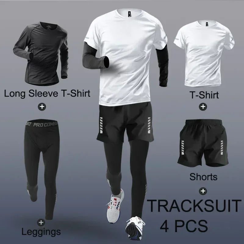 Men's Sportwear 2-4 PCS Sets Tracksuit Quick Drying - Zenflow Active