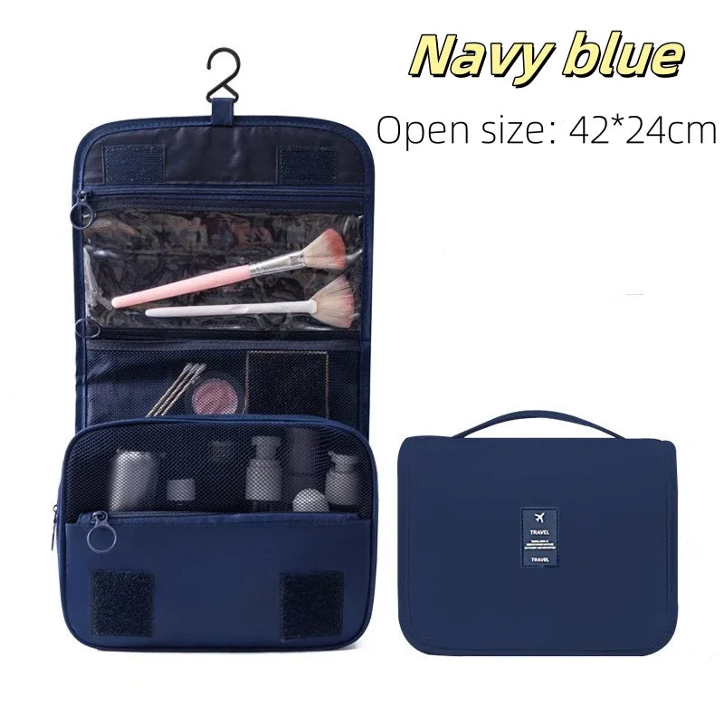Waterproof Hanging Makeup Organiser — Travel Toiletry Bag with Hook - Zenflow Active