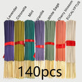 7 Sets of 140 Incense Sticks, Available in Four Seasonal Sets: Rose, Lavender, Sandalwood, Jasmine, Mint, Cherry Blossom, Herbal, and Dragon Blood Wood, with 20 Sticks Per Pack, Suitable for Home Use, Office, Yoga, Meditation - Zenflow Active