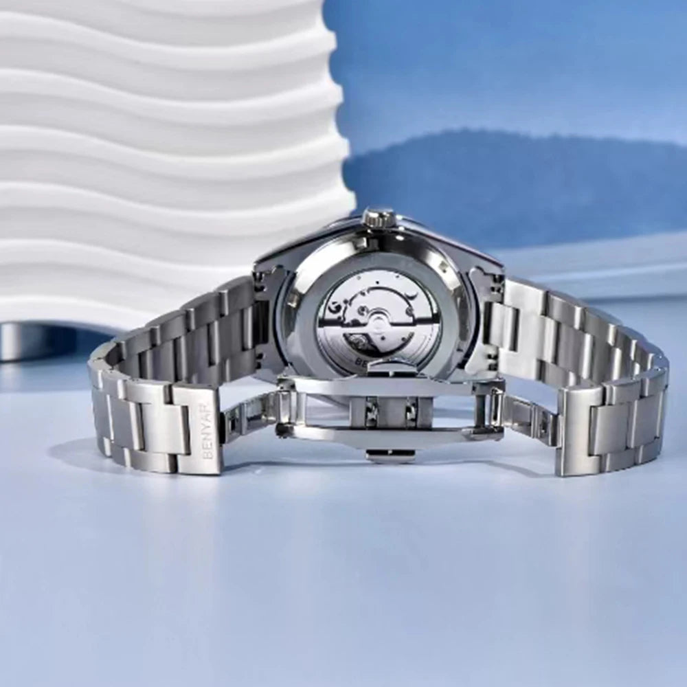 Benyar BY-5208 Automatic Mechanical Watch | 40mm | 50m Water Resistant - Zenflow Active