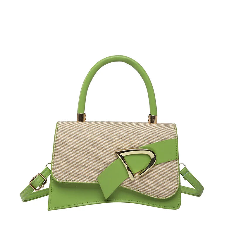Women's Bags, Hand-held Spliced Contrasting Crossbody Bag, Fashion and Versatile Simple Casual Single Shoulder Small Square Bag - Zenflow Active