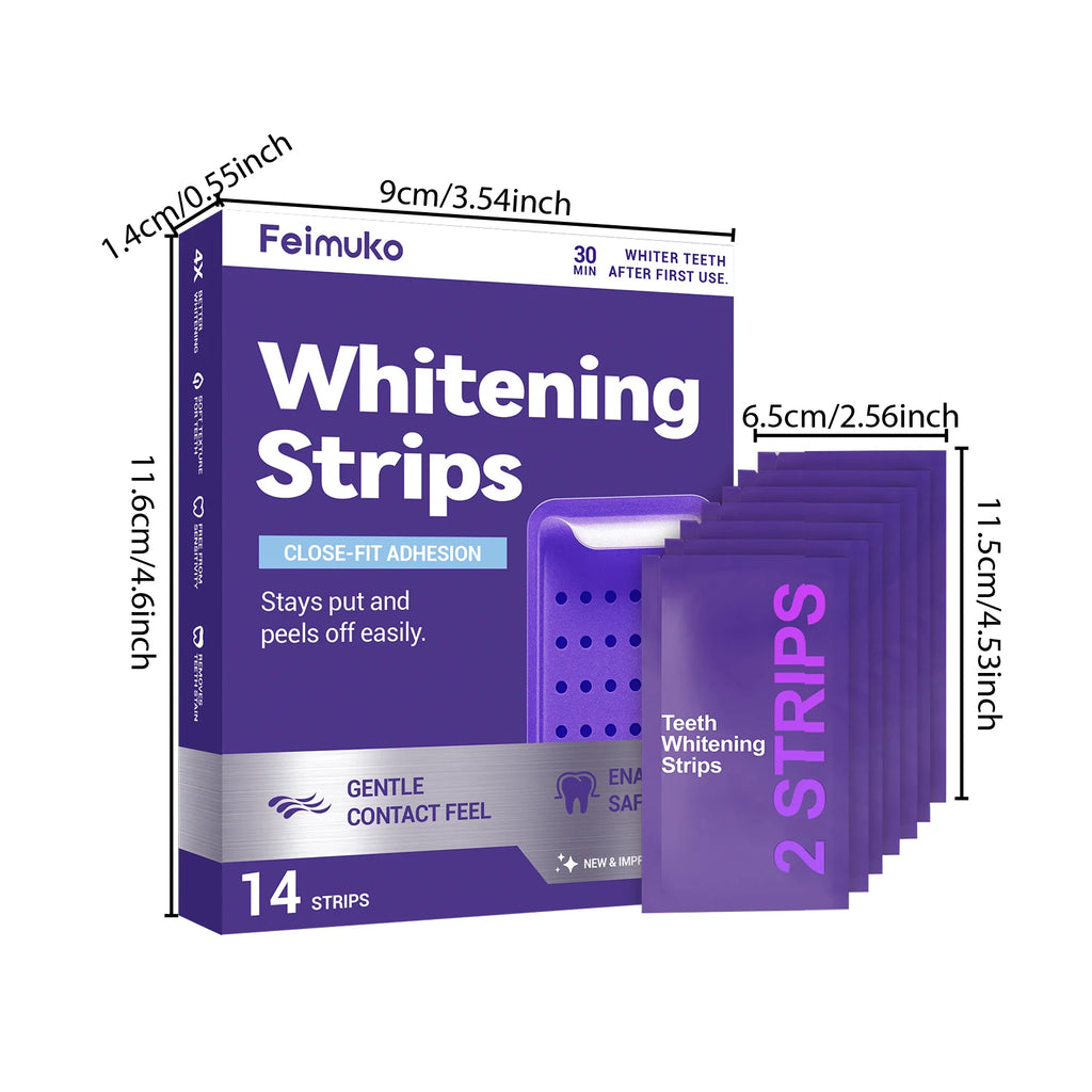 Purple Teeth Whitening Strips Fast Brightening Oral Care - Zenflow Active