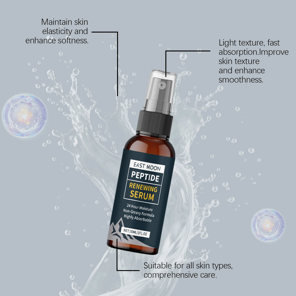 Men's Hydrating Renewing Face Serum Spray with Hyaluronic Acid & Peptides, 30ml - Zenflow Active