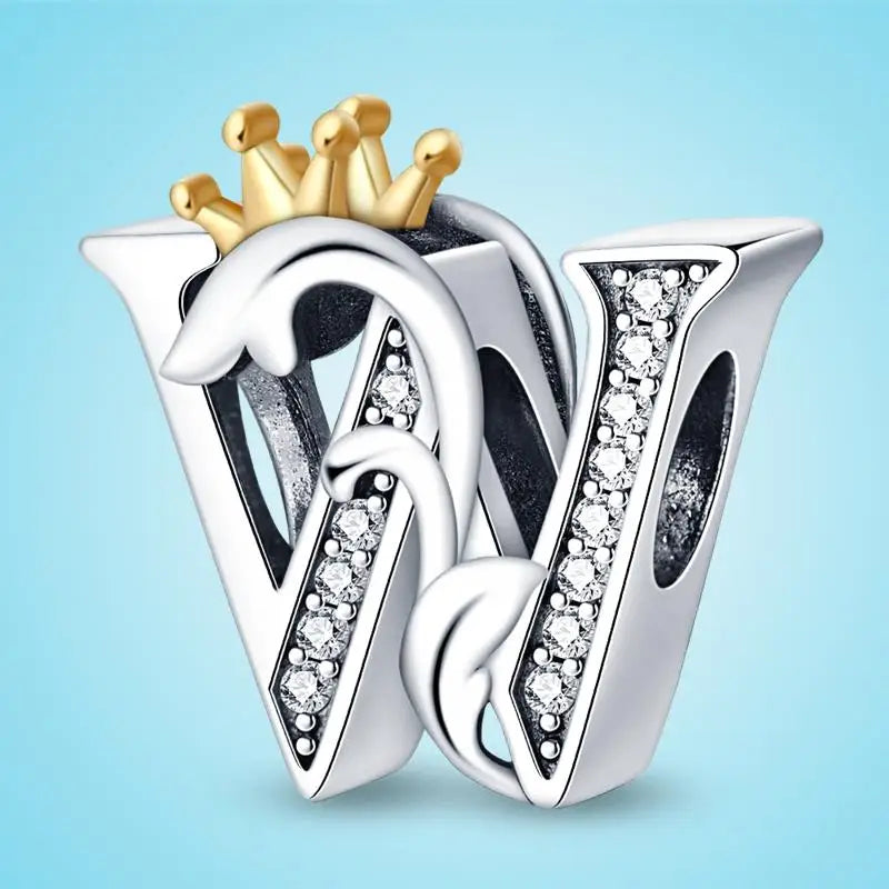 Charms Fit Original Bracelet A-Z Alphabet Charms Beads 925 Sterling Silver 26 Letters Charm for Women Girl DIY Fine Jewelry Gift - Zenflow Active