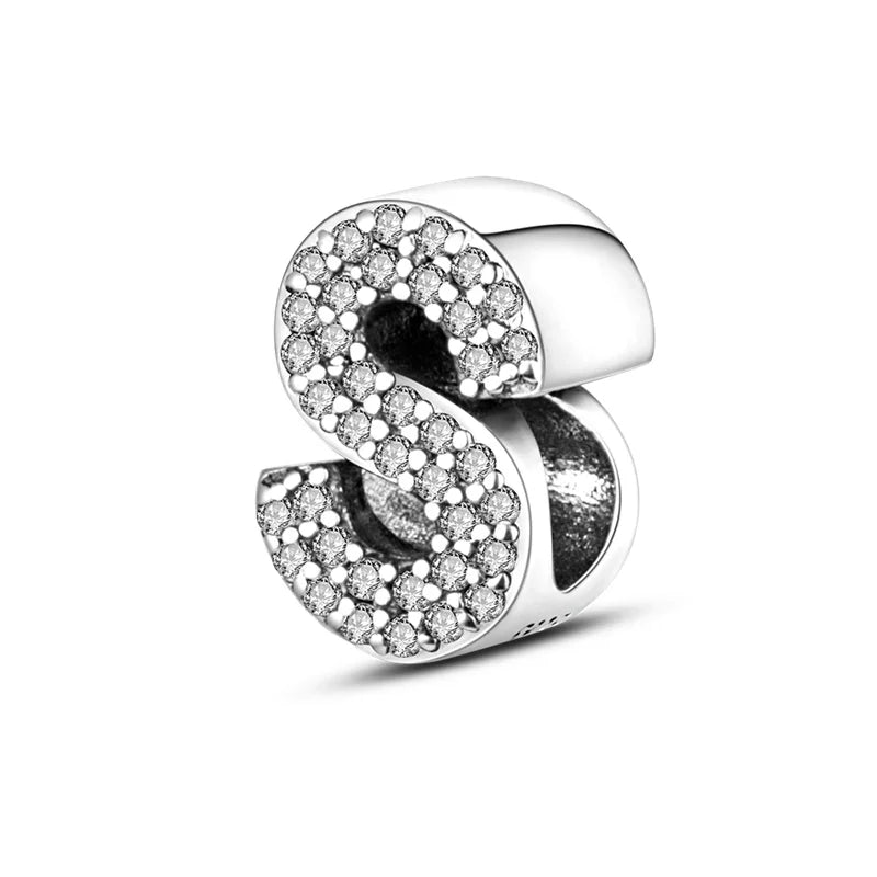 Charms Fit Original Bracelet A-Z Alphabet Charms Beads 925 Sterling Silver 26 Letters Charm for Women Girl DIY Fine Jewelry Gift - Zenflow Active