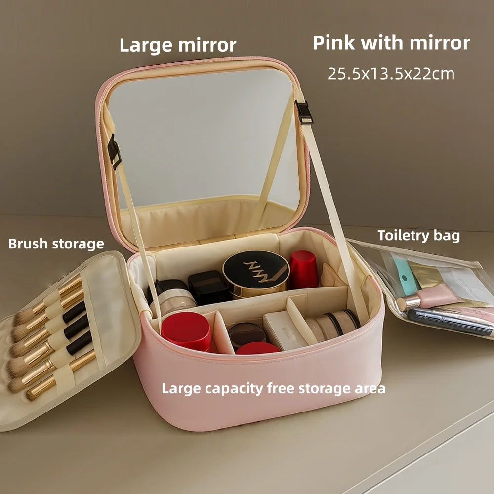 Makeup Bag With LED Mirror