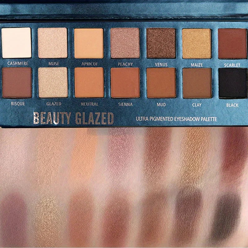 BEAUTY GLAZED 14-Colour Neutral Matte Eyeshadow Palette