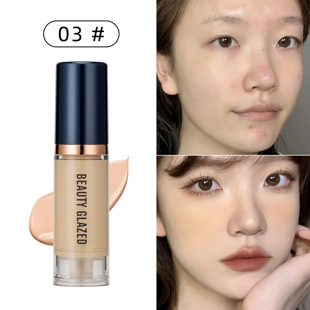 Beauty Glazed 6 Color Liquid Foundation Concealer - Zenflow Active