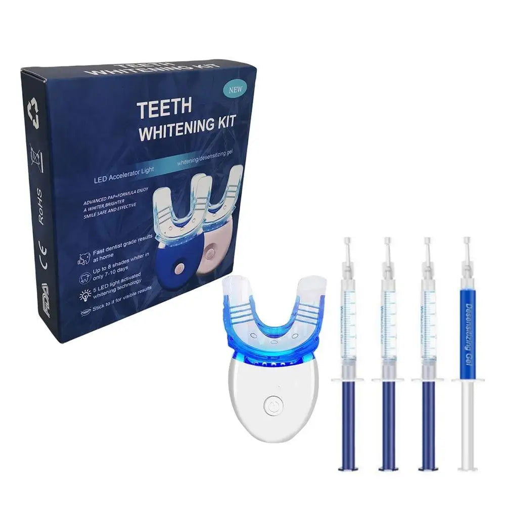 Professional Teeth Whitening Kit Gel LED Light