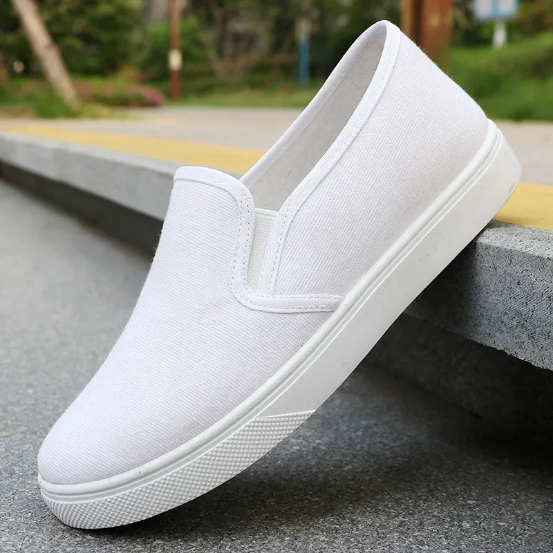 Women's Traditional Canvas Cloth Shoes — Breathable, Slip-On, Flat, Non-Slip - Zenflow Active