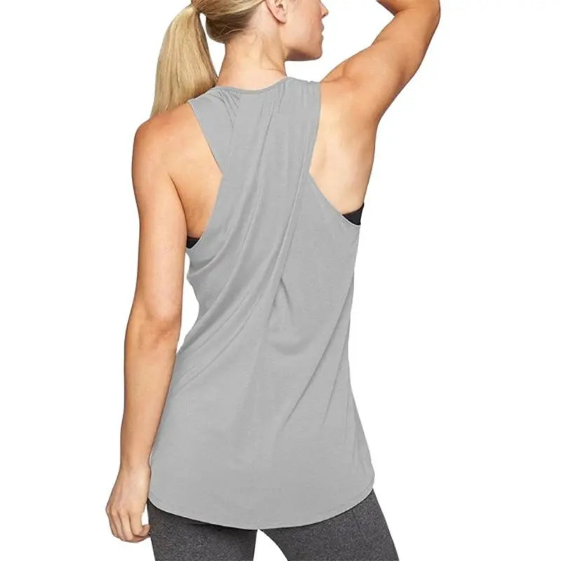 Women Yoga Top Sport Shirts High Elastic Gym Running Breathable sleeveless T-Shirts Thumb Hole Gym Tops Sports Wear Yoga Suit - Zenflow Active