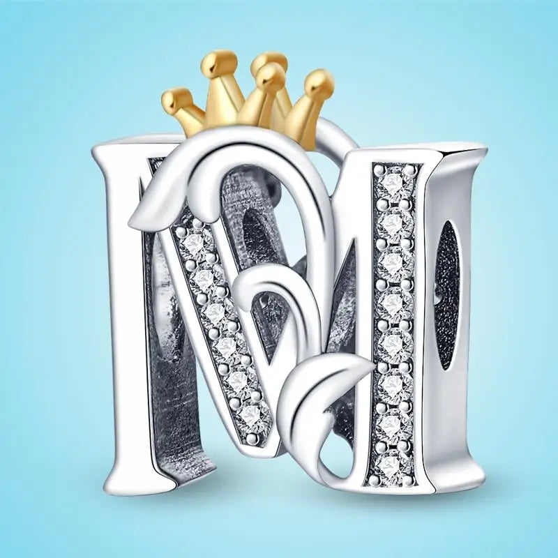 Charms Fit Original Bracelet A-Z Alphabet Charms Beads 925 Sterling Silver 26 Letters Charm for Women Girl DIY Fine Jewelry Gift - Zenflow Active