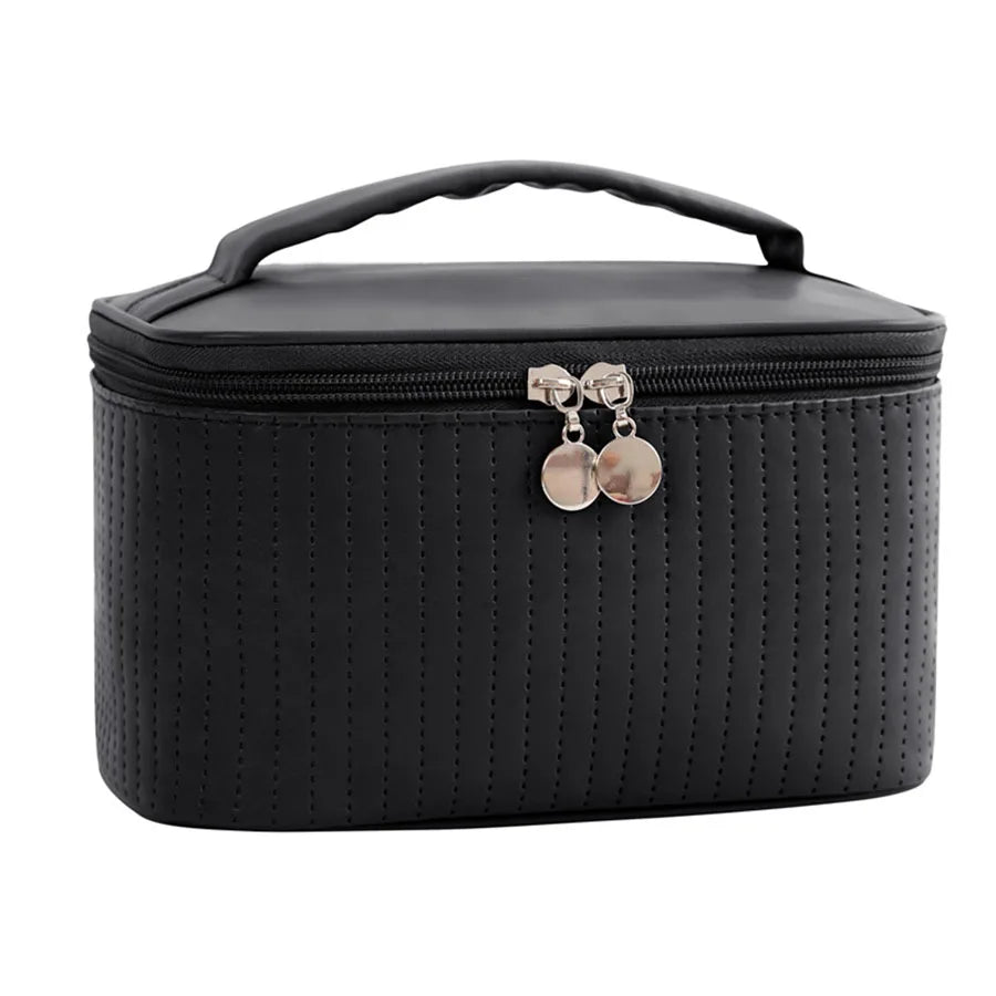 Portable PU Leather Makeup Organiser Case — Travel Toiletry Bag - Zenflow Active