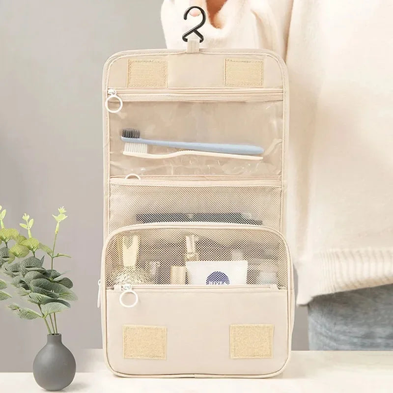 Waterproof Hanging Makeup Organiser — Travel Toiletry Bag with Hook - Zenflow Active