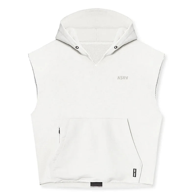 Men's Brand Gym Clothing Hooded Tank Top, Cotton, Sleeveless Vest - Zenflow Active