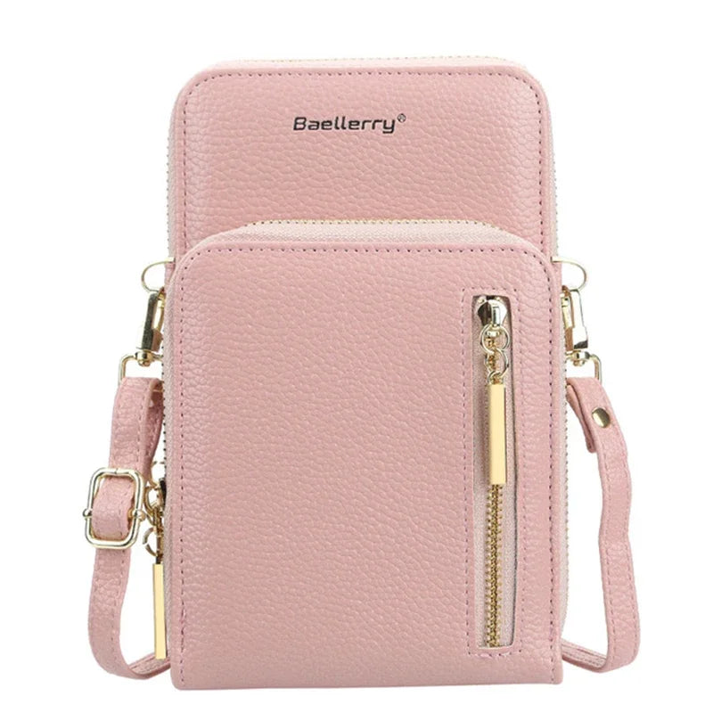 New Women's Handbags PU Leather Zipper Shoulder Bags Large Capacity Messenger Bags Casual Crossbody Bags for Women Phone Purse - Zenflow Active