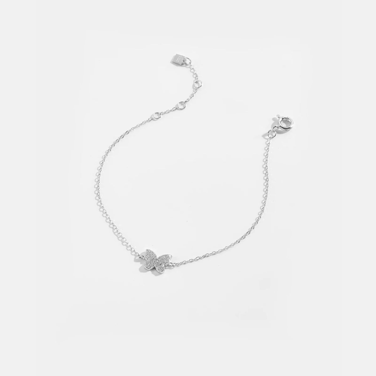 ANDYWEN Women 925 Sterling Silver Clear Zircon Butterfly Chain Bracelet Graceful Luxury Fine - Zenflow Active