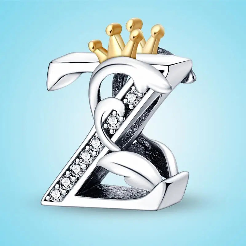 Charms Fit Original Bracelet A-Z Alphabet Charms Beads 925 Sterling Silver 26 Letters Charm for Women Girl DIY Fine Jewelry Gift - Zenflow Active