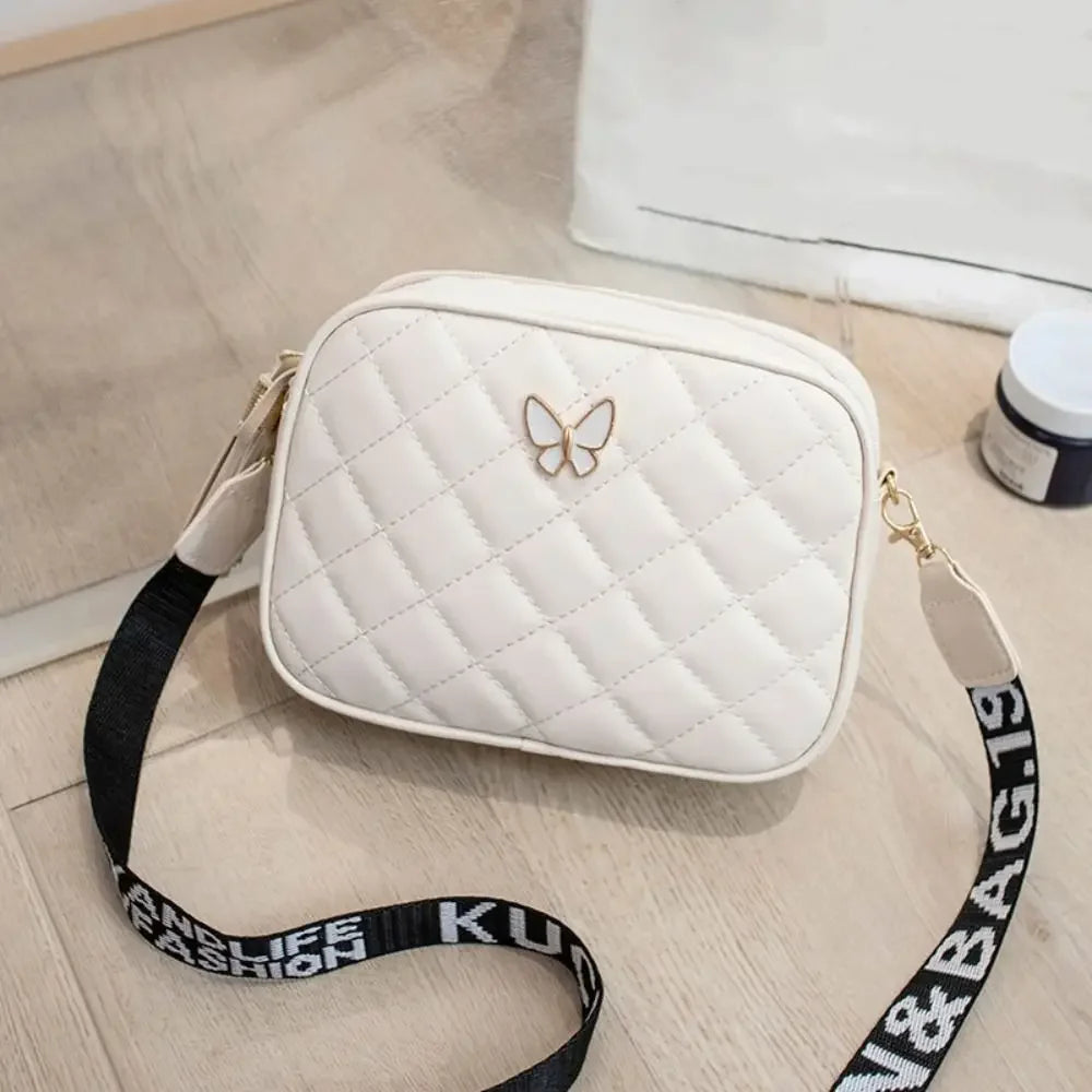 Single Shoulder Women's Handbag PU Leather Butterfly Tags Crossbody Bag - Zenflow Active
