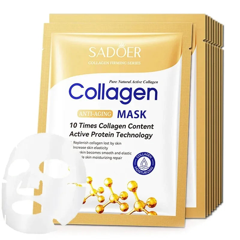 SADOER Collagen Face Sheet Masks, Firming & Hydrating Skincare