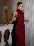 Red Sequin Sleeveless Maxi Dress Zenflow Active