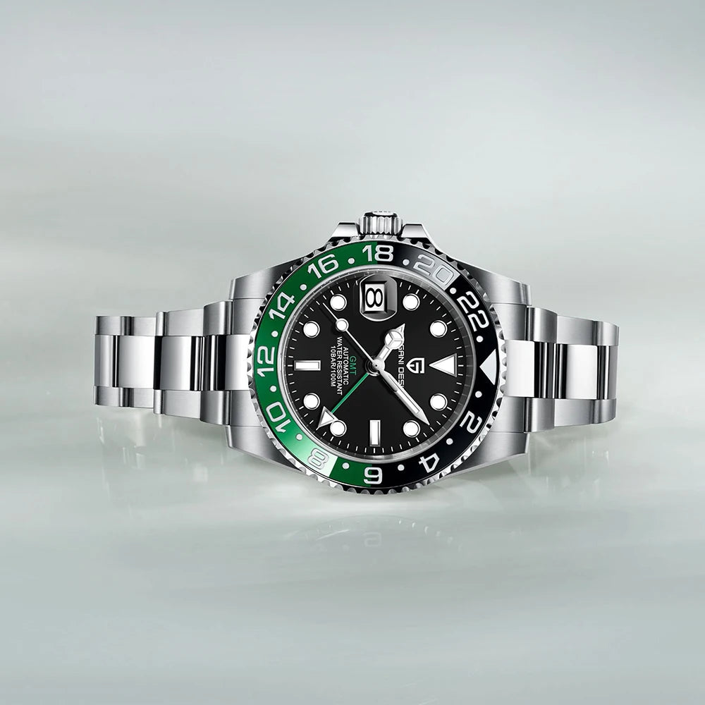 Pagani Design GMT Mechanical Watch | Sapphire Crystal | 100m Water Resistant - Zenflow Active