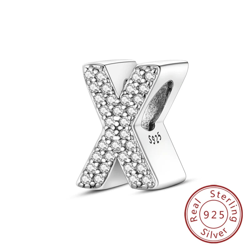 Charms Fit Original Bracelet A-Z Alphabet Charms Beads 925 Sterling Silver 26 Letters Charm for Women Girl DIY Fine Jewelry Gift - Zenflow Active