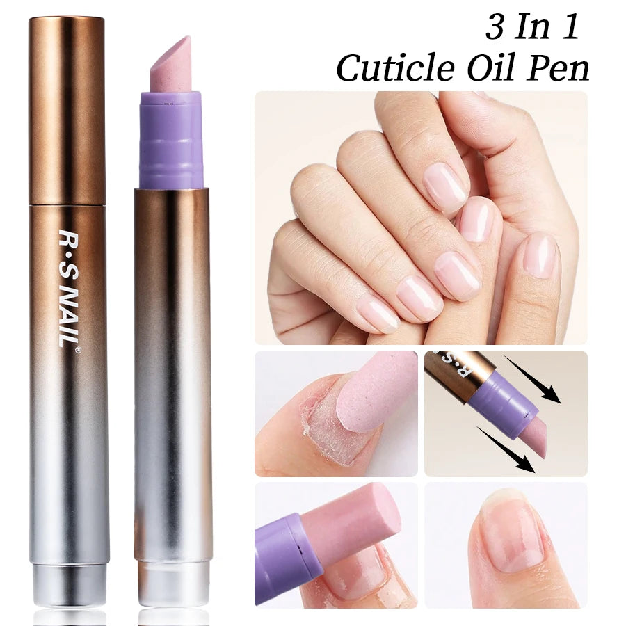 3-in-1 Cuticle Oil Pen with Ceramic Nail Pusher | Cuticle Nourishment & Repair Pen for Dry & Damaged Nails - Zenflow Active