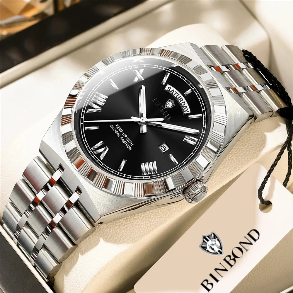 Mens Automatic Watch, High Quality Brand Fashion Quartz Wristwatch - Zenflow Active