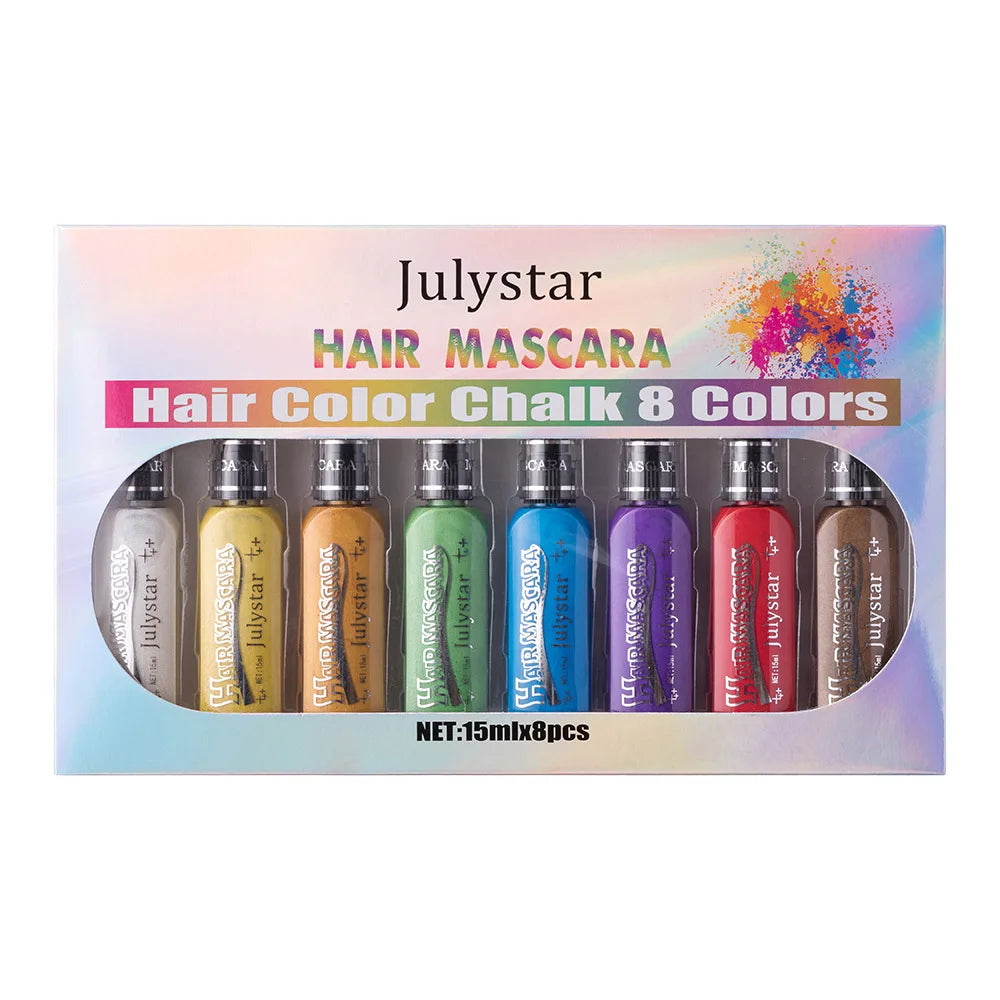8 Colour Hair Mascara Set, Bold Multi-Shade Lashes for Party Looks - Zenflow Active