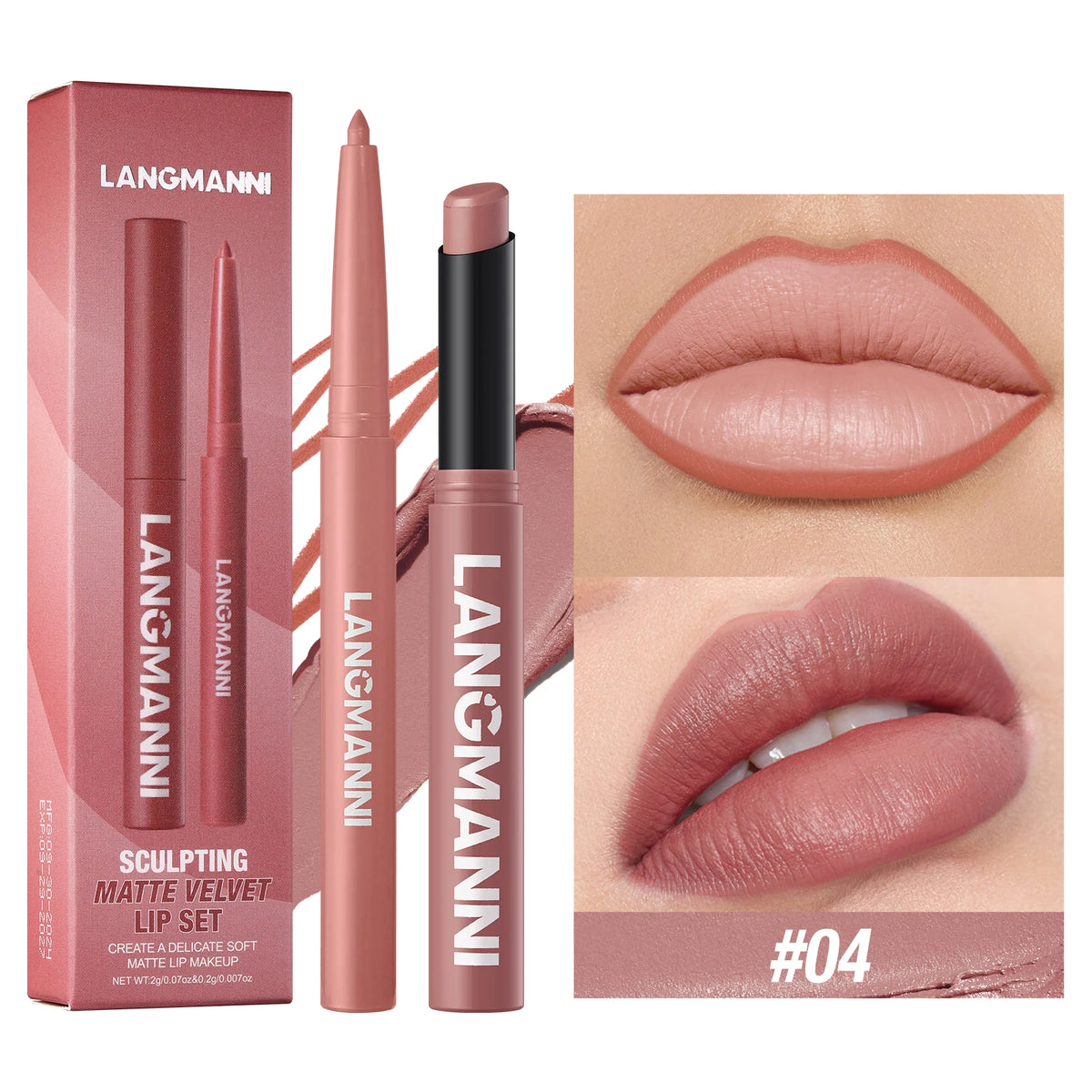 Integrated waterproof lipliner + lipstick - Zenflow Active