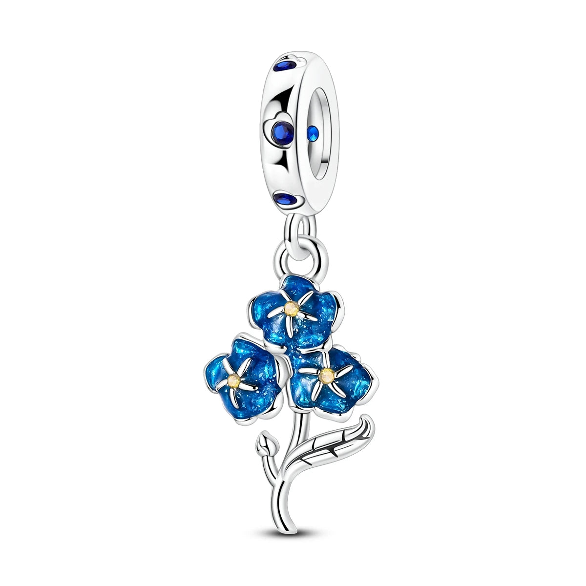 Charms Original 925 Silver Blue Beads Fit Bracelet Pendant Diy For Woman Fine Jewelry - Zenflow Active