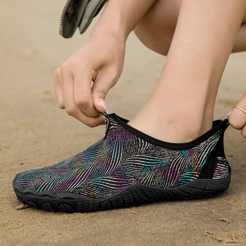 Unisex Quick-Dry Water Shoes — Anti-Slip, Stretch Fabric, Beach, Surf & Wading - Zenflow Active