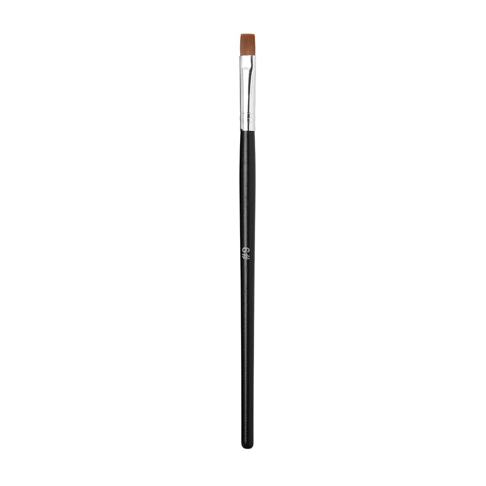 Nail Art Brush – Flat & Tilted Head | Nylon Hair, Wooden Handle | Sizes 1–6 - Zenflow Active