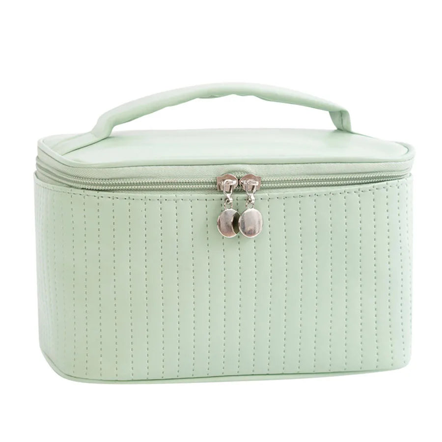 Portable PU Leather Makeup Organiser Case — Travel Toiletry Bag - Zenflow Active