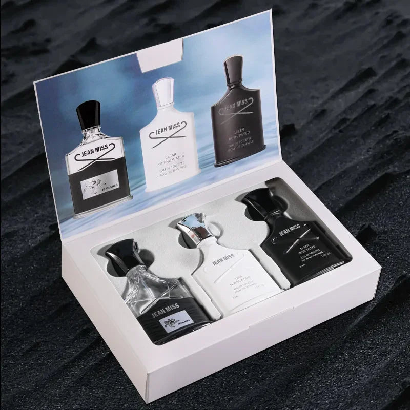 Fresh Natural Perfume For Men Gift Box 3pcs Set - Zenflow Active