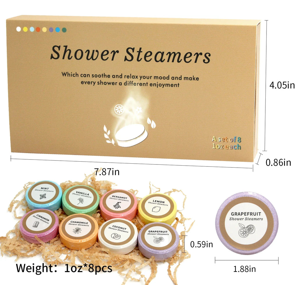 Shower Steamers 8-Pack | Essential Oil Shower Bombs for Relaxation & Self-Care - Zenflow Active