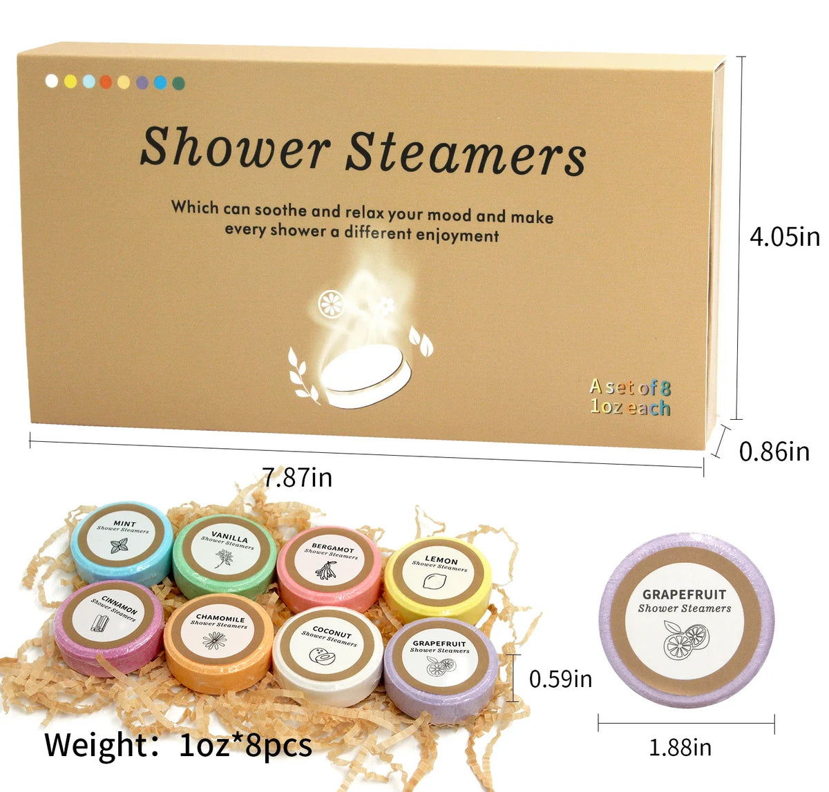 Shower Steamers 8-Pack | Essential Oil Shower Bombs for Relaxation & Self-Care - Zenflow Active