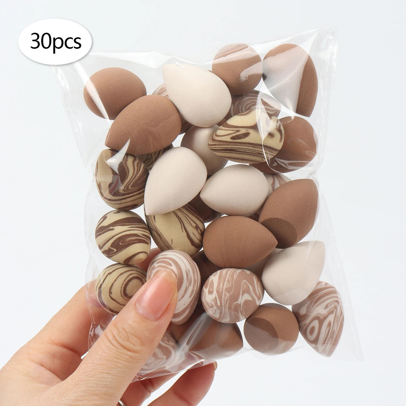10/20/30/50/100Pcs Mini Makeup Sponges, Expand When Exposed to Water, Can Be Used Both Wet and Dry, Suitable for All Skin Types