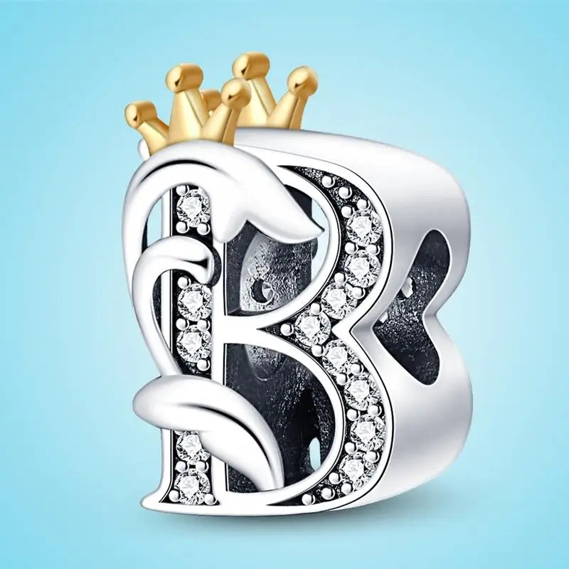 Charms Fit Original Bracelet A-Z Alphabet Charms Beads 925 Sterling Silver 26 Letters Charm for Women Girl DIY Fine Jewelry Gift - Zenflow Active