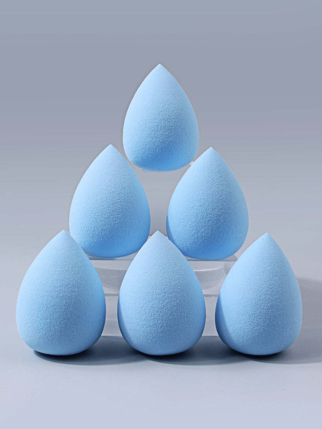 6Pcs Blue Makeup Sponges Super Soft High Resilience Cosmetic Puff Wet And Dry Use - Zenflow Active