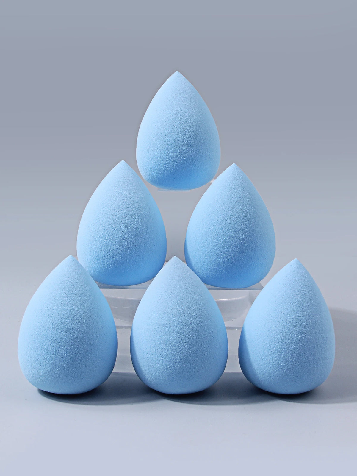 6Pcs Blue Makeup Sponges Super Soft High Resilience Cosmetic Puff Wet And Dry Use - Zenflow Active