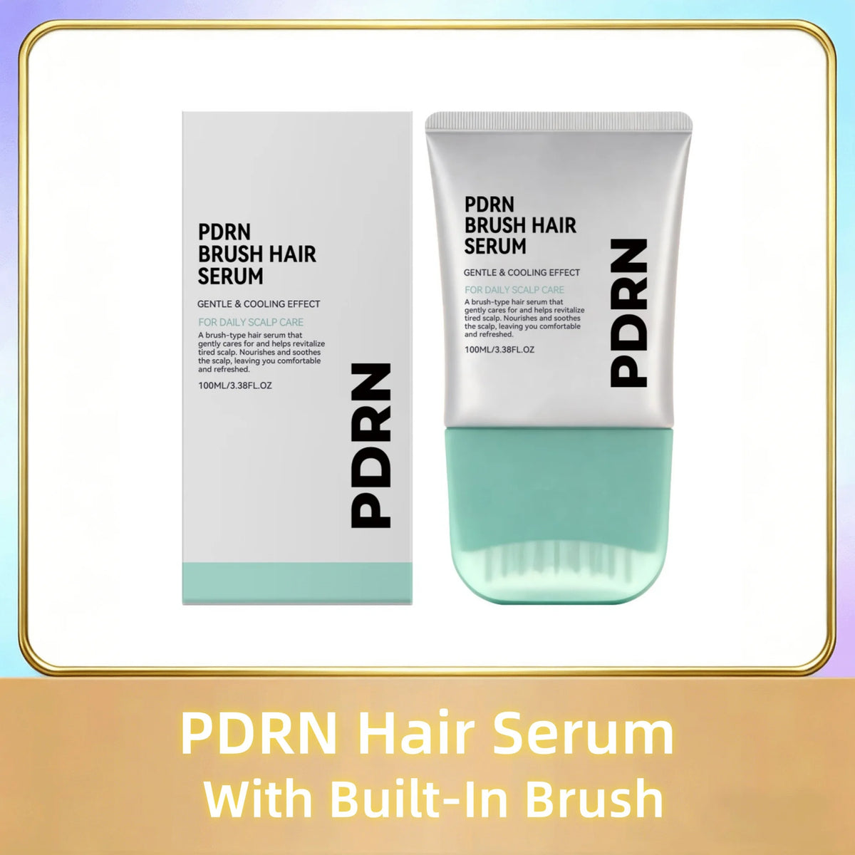 PDRN Scalp & Hair Serum with Built-In Massage Brush - 100ml Anti Hair Loss Treatment Zenflow Active