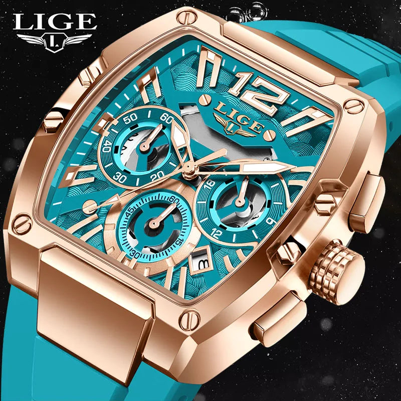 LIGE Men's Chronograph Sports Watch - Zenflow Active