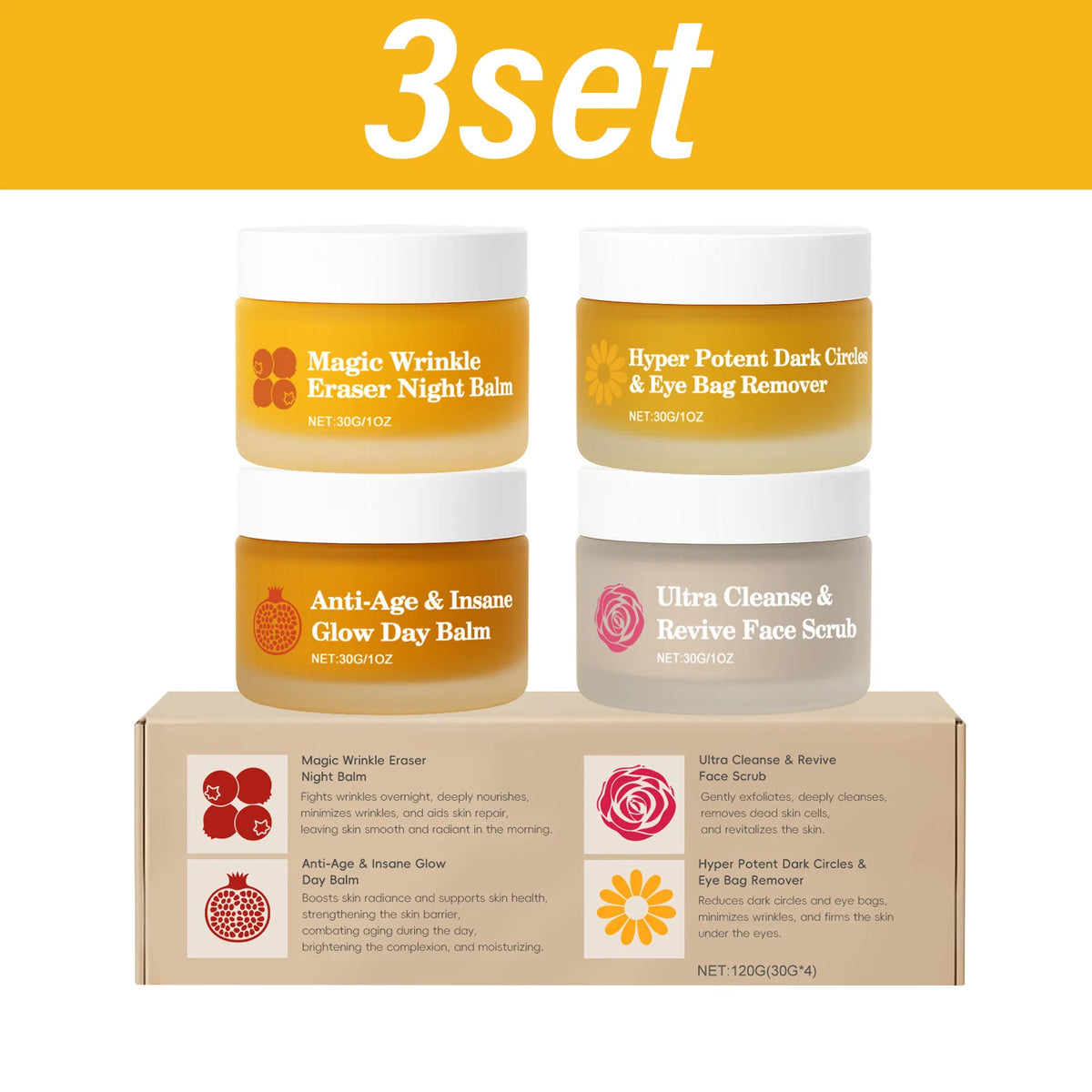Complete 4-Piece Day & Night Skincare Set - Zenflow Active