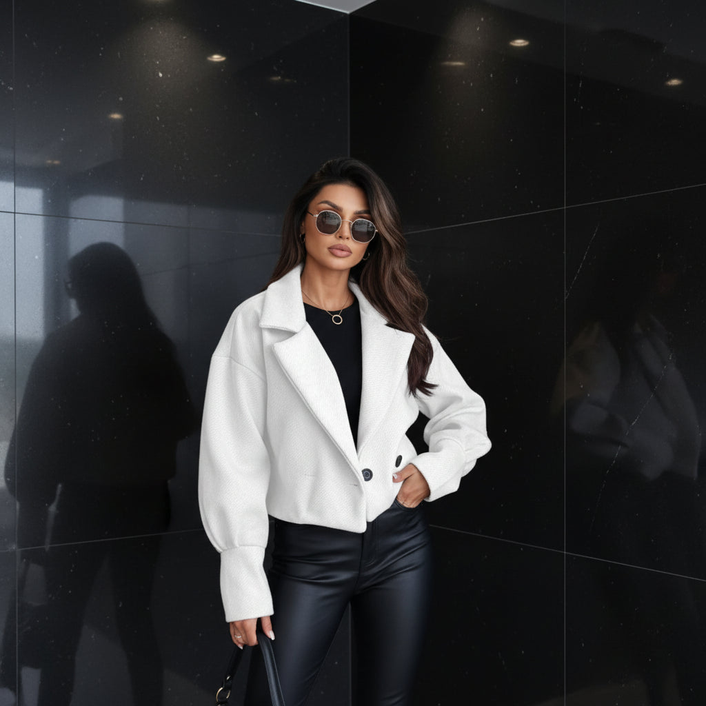 Women's Cropped Double-Breasted Fashion Jacket Zenflow Active